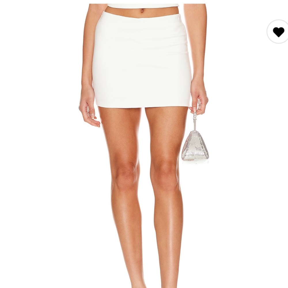 Lovers and friends revolve Morgan mini skirt in white